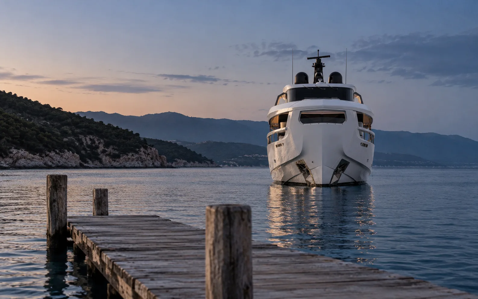 Ferretti INFYNITO 90 at sunset