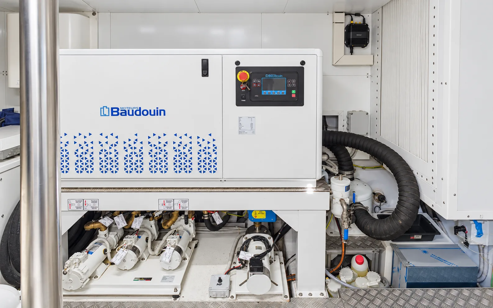 Baudouin generator in the engine room
